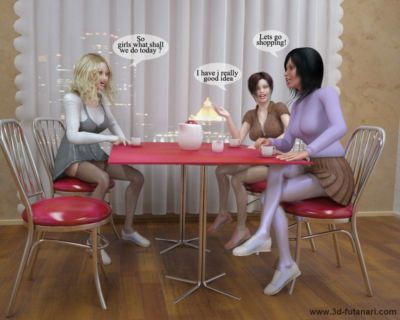 D Futanari e dickgirls - reunião com namoradas