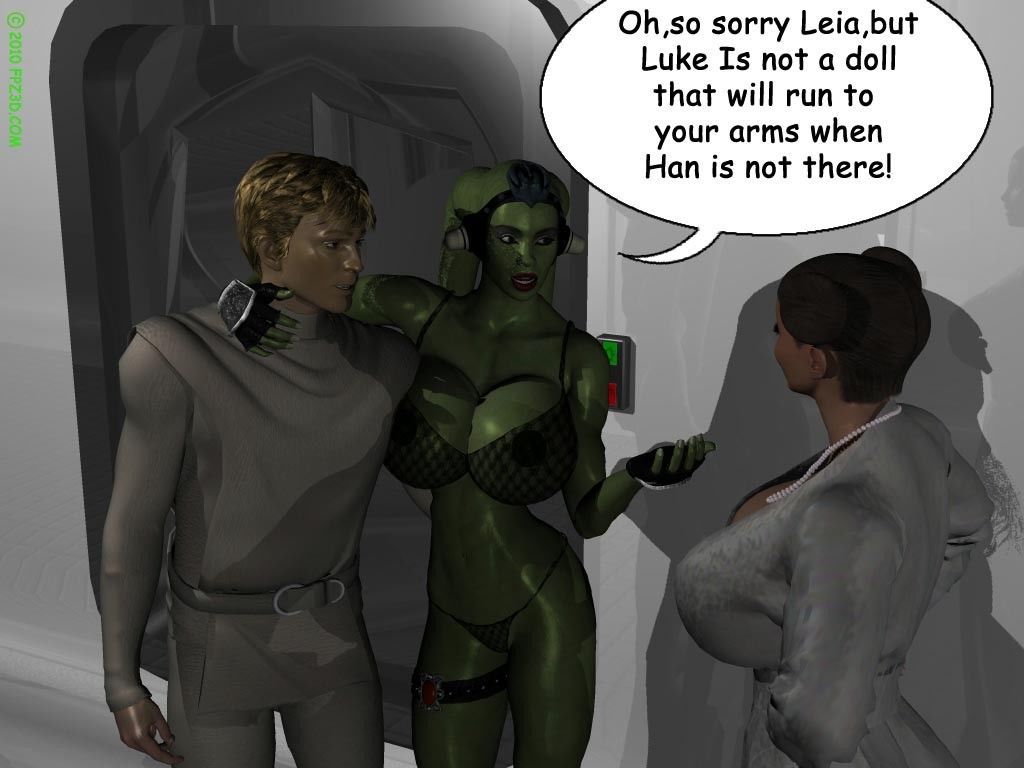 Leia हो जाता है हरा नीचे