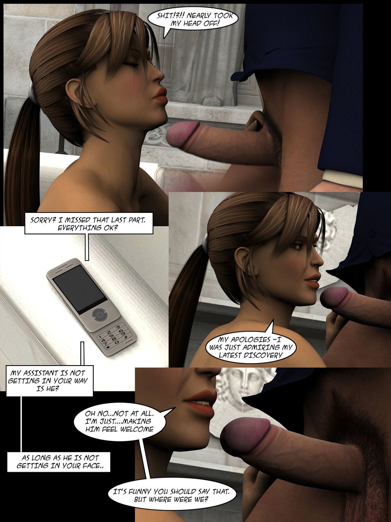 Lara Croft 3d Comic - Negotiation