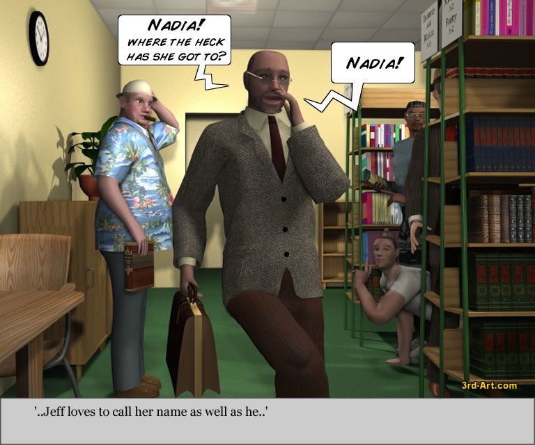 lievelingen model Nadia in De bibliotheek - Onderdeel 3