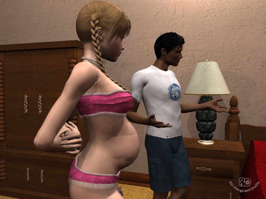 Lucky beggar is fucking two pregnant teenagers in bedroom!