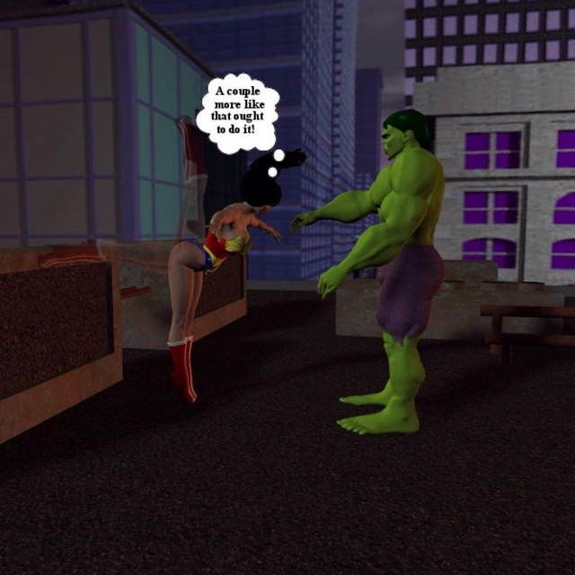 el increíble hulk frente a pregunto mujer