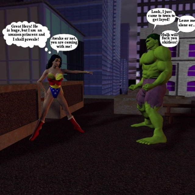 De ongelooflijk hulk versus wonder Vrouw