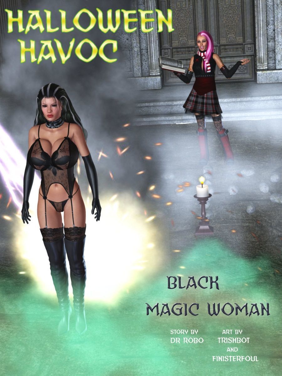 Halloween chaos czarny magia kobieta