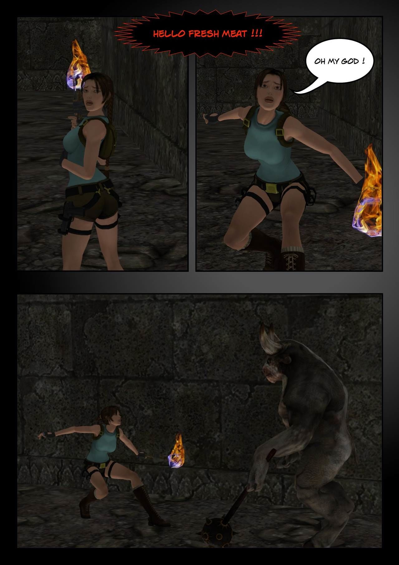 Lara Croft vs il minotauro Wip