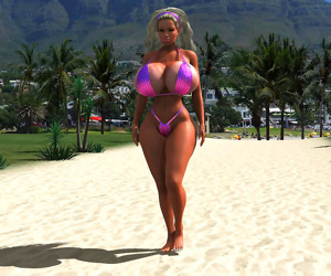 Increíble Bikini 3d Rubia hottie muestra su Impresionante naked..