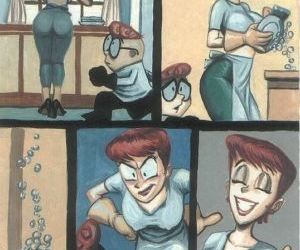 histórias em quadrinhos Dexter e jetsons animação incesto, comix incesto incesto