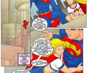 Comics Supergirl, superheroes  threesome