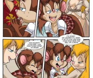Comics Rescue Rodents 4 - Tanya Goes Down -.., threesome , furry  palcomix