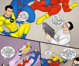 truyện tranh Marvelman gia đình, ba người , siêu anh hùng Hắn đấy, lceman màu xanh