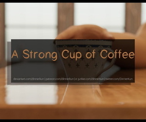 ディナー くん – a 強い カップ の コーヒー