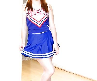 Cute redhead cheerleader Jessie..