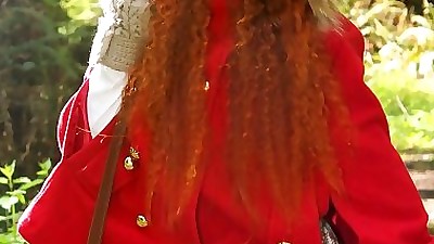 seksi kızıl saçlı Dolly sahiptir