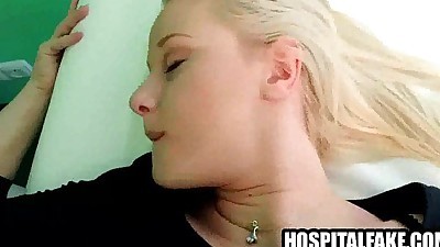 Sexy blonde patient sucks cock..