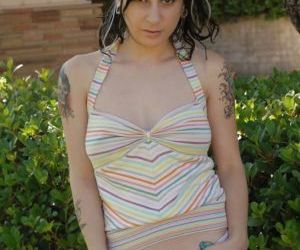 业余的 摩洛伊斯兰解放阵线 贝贝 与 性感的 纹身 乔安娜 天使 表示 她的