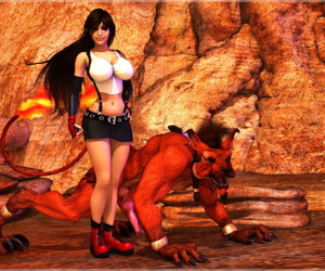 Tifa and Red XIII