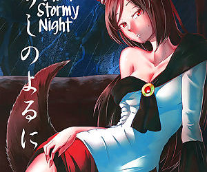 嵐 no 夜 ni 月 a stormy..